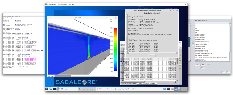 Sabalcore Remote Desktop with Fire Dynamic Simulator